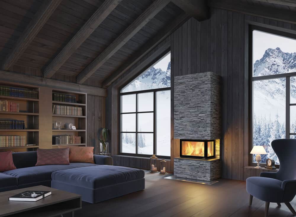 Nordpeis Davos U hoog foto 5 donker thermotte en steen